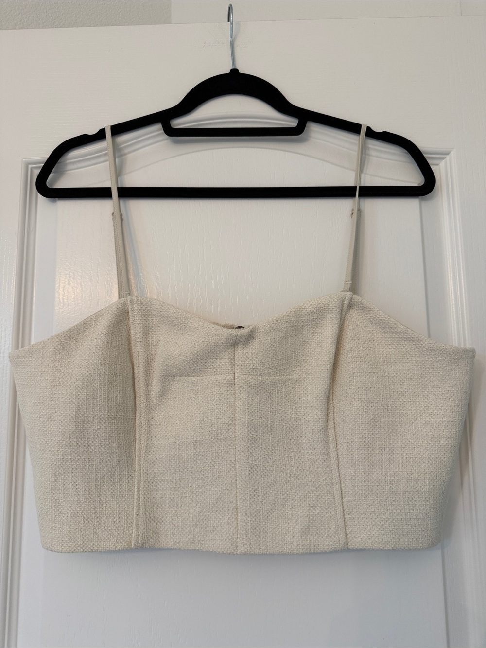 Banana Republic Cream Textured Cropped Cami
